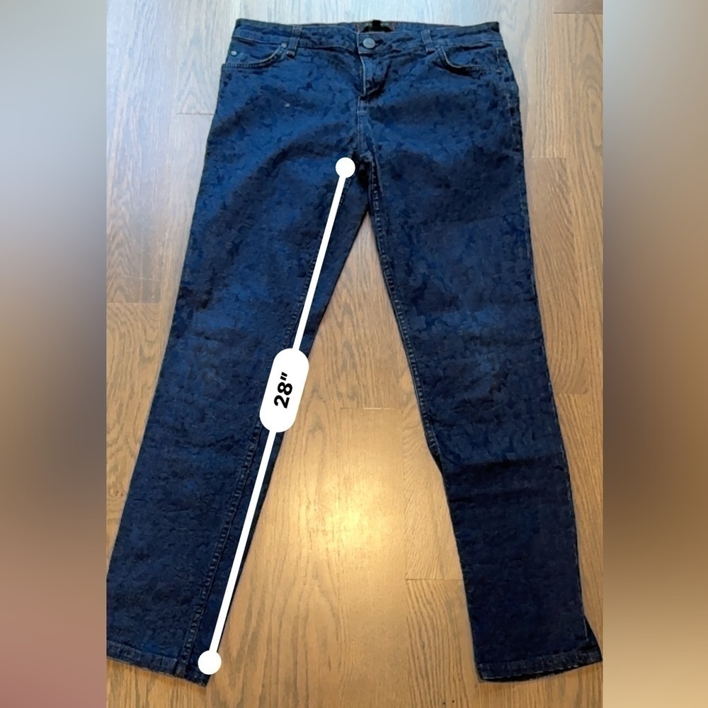 Sanctuary Denim Jeans Women's Size 29 Low Rise Skinny Leg Stretch Damask Blue - Picture 3 of 8